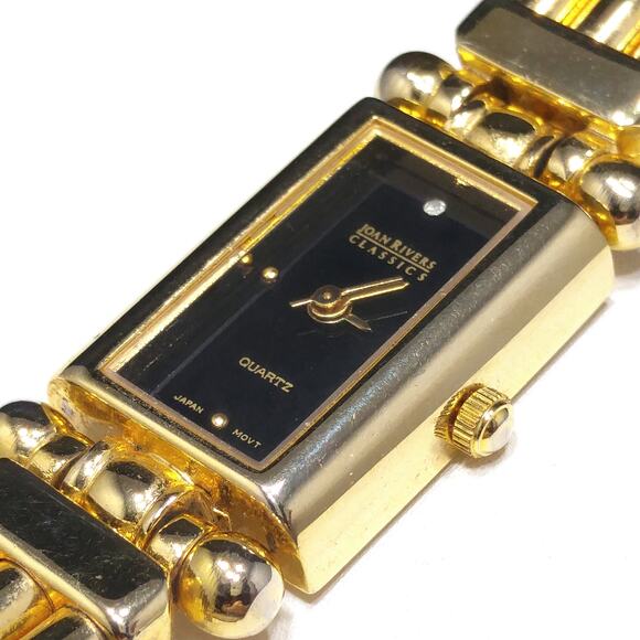 Joan Rivers Classics Watch, Gold Plated, Black Face, 1990s - Picture 7 of 10